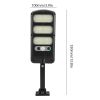 Outdoor Solar Street Wall Light Sensor PIR Motion LED Lamp w/ Remote - as picture