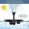 Mini Solar Water Fountain Pool Pond Waterfall Fountain Garden Decoration Outdoor Bird Bath Solar Powered Fountain Floating Water - 16cm