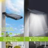 Solar Powered Wall Lights Outdoor 100LED Beads Motion Sensor Lamp IP65 Waterproof 3 Modes Sensor Light - 450W