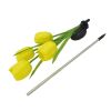 LED Tulip Flower Stake Light Solar Energy Rechargeable Garden Patio Pathway - Yellow