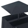 vidaXL Fire Pit Black 13.8"x13.8"x39" Steel - Black