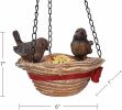 Hanging Tray Hat Shape Statue Wild BirdTree Decor Bird Feeder  - as pic