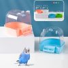 1pcs Bird Bath Box; Parrot Bath Box Bird Cage Accessory Supplies Bathing Tub Bath Parrot Bathing Tub - Orange - Bird Bath Box