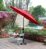 SR Patio Outdoor Market Umbrella with Aluminum Auto Tilt and Crank - Red