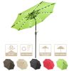 9ft Aluminum Patio Umbrella w/ 32 LEDs Chocolate - LA01