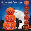 Halloween 3-Tier Color-Changing Lighted Ceramic Pumpkin Lantern - As show