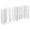 vidaXL Gabion Raised Bed Galvanized Steel 70.9"x11.8"x35.4" - Silver