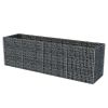 vidaXL Gabion Raised Bed Steel 141.7"x35.4"x39.4" - Silver