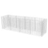 vidaXL Gabion Raised Bed Steel 141.7"x35.4"x39.4" - Silver