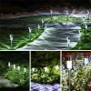 12 Pcs LED Stainless Steel Outdoor Garden Solar Lights for Pathway Walkway Patio Yard Lawn Cool White XH - Cool White