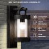 Wall Lights Outdoor Lantern with Dusk to Dawn Sensor E26 Bulb (Not Include) Max 28W - DARK GREY