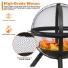 Ikuby ball style fire pit ball of fire with BBQ grill - as Pic