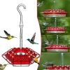 Hummingbird Feeder Outdoor Hanging Six Sides Hooked Bird Feeder - Blue