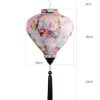 12" Pink Floral Chinese Cloth Lantern Traditional Festival Lampshade Decorative Hanging Paper Lantern - Default