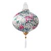 12inch White Dahlia Chinese Cloth Lantern Decorative Floral Round Hanging Paper Lantern for Outdoor Garden Party - Default