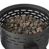 Portable Propane Gas 50; 000 BTU Fire Pit; Black - Black - steel