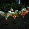 LED Dandelion Flower Stake Light Solar Energy Rechargeable for Outdoor Garden  - Pink