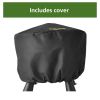 Portable Propane Gas 50; 000 BTU Fire Pit; Black - Black - steel