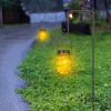 4 Pieces 32 Inch To 62 Inch Adjustable Outdoor Garden Hooks And 4 Pieces Outdoor Hanging Jar Light With 20 LEDs;  Not Include Battery - LED