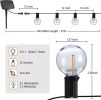 27Ft G40 Solar String Lights Outdoor Waterproof Globe Lights With 4 Lighting Modes Shatterproof LED Bulbs - 27ft