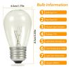 48FT Outdoor String Light Waterproof Patio String Lights Bulbs Commercial Yard Lights Garden Ambience - Warm White