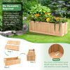 Backyard Wooden Planter Box Folding Raised Garden Plant Container  - Natural - Style B