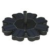 Solar Fountain Mini Bird Bath Floating Water Fountain Pool Pond Garden Decoration Watering Kit for Outdoor - Black