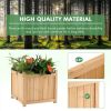 Backyard Wooden Planter Box Folding Raised Garden Plant Container  - Natural - Style A