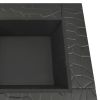 vidaXL Garden Fire Pit with Poker 31.9"x31.9"x18.5" XXL Steel - Black