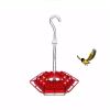 Hummingbird Feeder Outdoor Hanging Six Sides Hooked Bird Feeder - Red