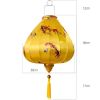 12 Inches Yellow Plum Blossom Satin Cloth Lantern Chinese Hanging Paper Lanterns Festival Decoration for Outdoor Party Wedding Garden - Default