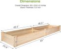 Bosonshop Raised Garden Bed Wooden Planter Box 2 Separate Planting Space - 1