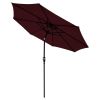 9 Ft Aluminum Tilt Umbrella Wine - As Picture