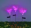 Patio Pathway Porch Backyard LED Solar Coral Stake Garden Light Rechargeable - Pink