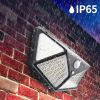 100LED Waterproof Solar Powered Motion Sensor Wall Light Outdoor Garden Lamp - white