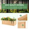 Backyard Wooden Planter Box Folding Raised Garden Plant Container  - Natural - Style B