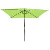 10x6.5ft Aluminum Patio Umbrella w/ 20 LEDs - As Picture