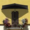 10 Ft Half Umbrella AL/Black - As Picture