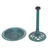 New Design Outdoor Garden Green Pedestal Bird Bath Feeder - green - bird