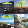 9Ft 3-Tiers 24LEDS Patio Umbrella Fruit Green - LA01