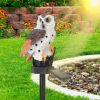 Solar Powered Owl Garden Light IP65 Waterproof LED Owl Landscape Lamp Decorative Lawn Lights - brown