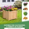 Backyard Wooden Planter Box Folding Raised Garden Plant Container  - Natural - Style A