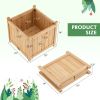 Backyard Wooden Planter Box Folding Raised Garden Plant Container  - Natural - Style A