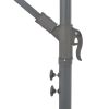 vidaXL Cantilever Umbrella with LED Lights and Steel Pole 118.1" Anthracite - Anthracite