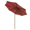 9 Ft Wooden Umbrella - As Picture