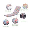 2PCS Set Outdoor Lounge Chair Cushion Replacement Patio outdoor furniture Seat Cushion Chaise Lounge Cushion (Flower Color) - Flower Color