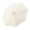 9 Ft Wooden Umbrella Cream White - As Picture