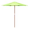 9 Ft Wooden Umbrella Green - As Picture