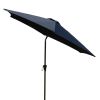 9' Pole Umbrella With Carry Bag; Navy Blue - as pic