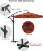 12 FT Outdoor Patio Umbrella Pool Beach Umbrella for Garden Backyard, Champagne - wine red